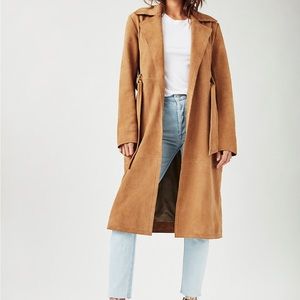 Aritzia Babaton Bonham Suede Leather Trench